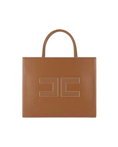 Elisabetta Franchi Borsa Tote Grande Marrone In Brown
