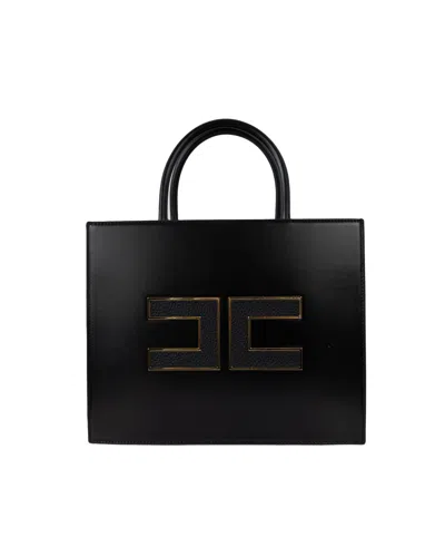 Elisabetta Franchi Borsa Tote Grande Nera