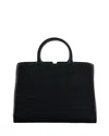 Elisabetta Franchi Borsa Tote Media Con Logo In Rilievo Nera