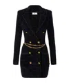 Elisabetta Franchi Double-breasted Dress Featuring Chain Belt In Black