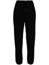 Elisabetta Franchi Bouclé-effect Cotton Track Pants In Black