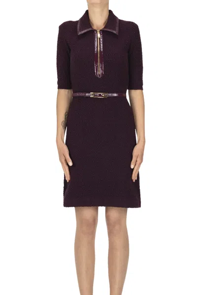 Elisabetta Franchi Bouclè Knit Dress In Multi