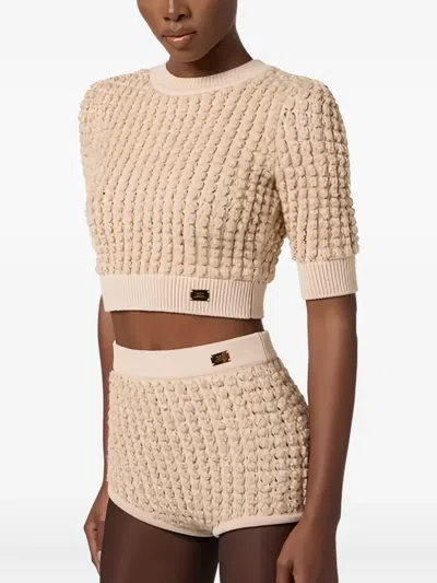 Elisabetta Franchi Sweaters In Neutral