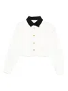 Elisabetta Franchi Bow-collar Long-sleeve Shirt In White