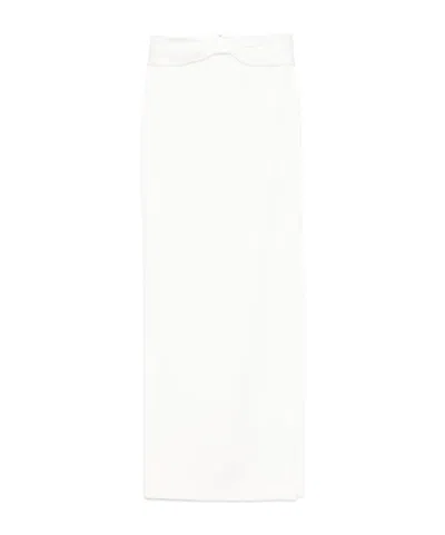 ELISABETTA FRANCHI ELISABETTA FRANCHI SATIN BOW CRÊPE SKIRT