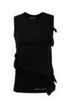 Elisabetta Franchi Sleeveless Top With Bows And Draping