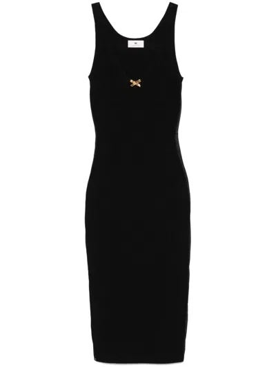 ELISABETTA FRANCHI BOW-DETAILED MIDI DRESS