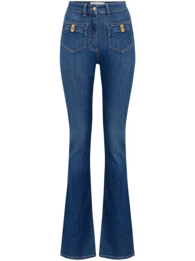 Elisabetta Franchi Bow-detailing Flared Jeans In Blue
