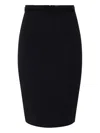 Elisabetta Franchi Longuette Skirt With Bow Detail And Back Split In Black