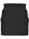 Elisabetta Franchi Bow Side Embellishments Mini Skort In Black