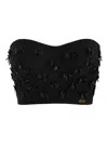 Elisabetta Franchi Bow-detailing Top In Black