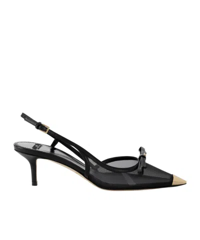ELISABETTA FRANCHI ELISABETTA FRANCHI BOW MESH SLINGBACK PUMPS
