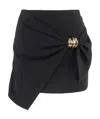 Elisabetta Franchi Macro-bow Crepe Mini Skirt In Black