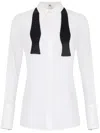 Elisabetta Franchi Camicia In Georgette Con Cravattino