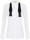 Elisabetta Franchi Camicia In Georgette Con Cravattino