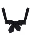 Elisabetta Franchi Bow Top In Black