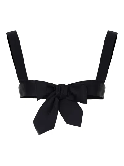 Elisabetta Franchi Bow Top In Black