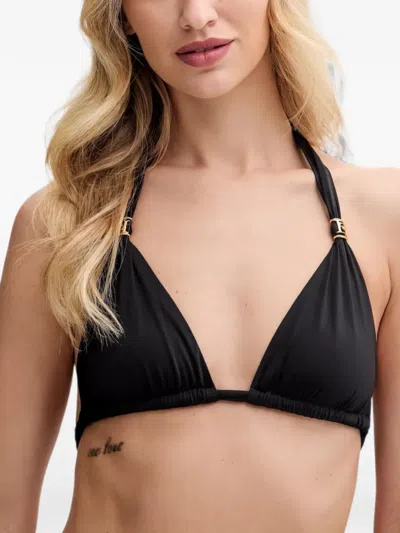 Elisabetta Franchi Bow-detail Bikini In Black