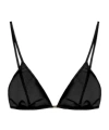 Elisabetta Franchi Bra In Satin And Tulle In Black