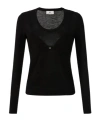 Elisabetta Franchi Wool Blend Jumper In Black