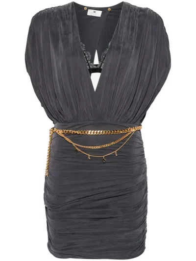 ELISABETTA FRANCHI BRALETTE JERSEY MINI DRESS