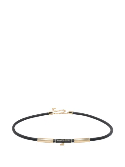 ELISABETTA FRANCHI BRAND-LOGO HOOK-CLOSURE BELT