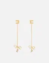 ELISABETTA FRANCHI ELISABETTA FRANCHI BRASS PENDANT EARRINGS WITH BOW