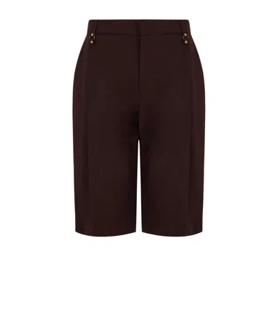 Elisabetta Franchi Brown Bermuda Shorts
