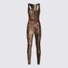 Elisabetta Franchi Printed Jumpsuit In Green
