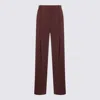 Elisabetta Franchi Trousers With Front Pleats And Belt Loops In Brown