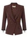 Elisabetta Franchi Blazer - Rojo Oscuro In Brown