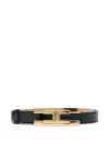 Elisabetta Franchi Buckle Leather Belt In Black