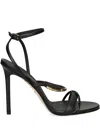 Elisabetta Franchi Buckle-strap Heeled Sandals In Black