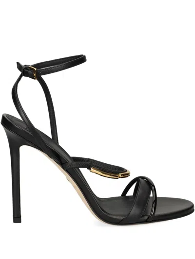 Elisabetta Franchi Buckle-strap Heeled Sandals In Black