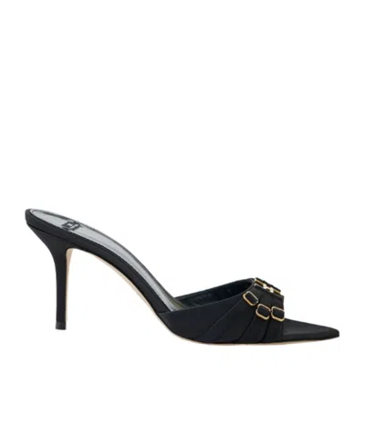Elisabetta Franchi Buckled High-heeled Sandals In Black