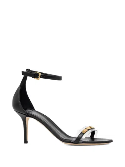 Elisabetta Franchi Buckled Logo-detail Sandals In Black