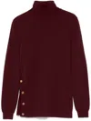 Elisabetta Franchi Decorative-buttons Sweater In Red