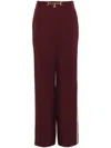 Elisabetta Franchi Red Wide-leg Trousers With High Waist In Red