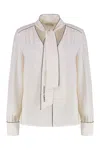 Elisabetta Franchi Burro Nero Georgette Shirt