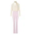 Elisabetta Franchi Viscose Jumsuit With Removable Trouser In Neutrals