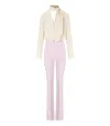 Elisabetta Franchi Viscose Jumsuit With Removable Trouser In Pink