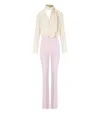Elisabetta Franchi Viscose Jumsuit With Removable Trouser In Pink