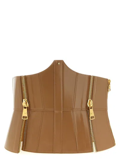 Elisabetta Franchi Bustier Belt In Brown