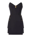 Elisabetta Franchi Black Lightweight Crepe Bustier Dress In Black