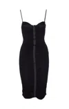 Elisabetta Franchi Fitted Evening Dress With Ruched Detailing In Black
