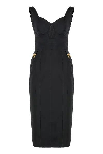 ELISABETTA FRANCHI BUSTIER DRESS IN ELASTIC FABRIC