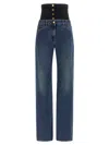 Elisabetta Franchi Corset-waistband Jeans In Blue