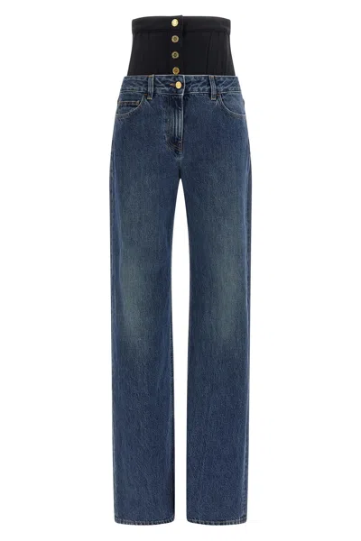 ELISABETTA FRANCHI BUSTIER INSERT JEANS