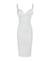 Elisabetta Franchi Bustier Midi Dress In White