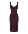 Elisabetta Franchi Structured Bodice Evening Dress In Burgundy